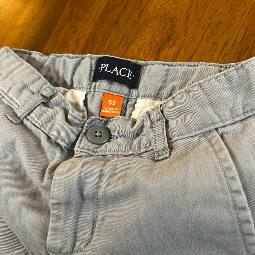 Boys Gray Chino Pants | 5 Slim | Gray Khakis | Adjustable | The Children’s Place